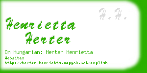 henrietta herter business card